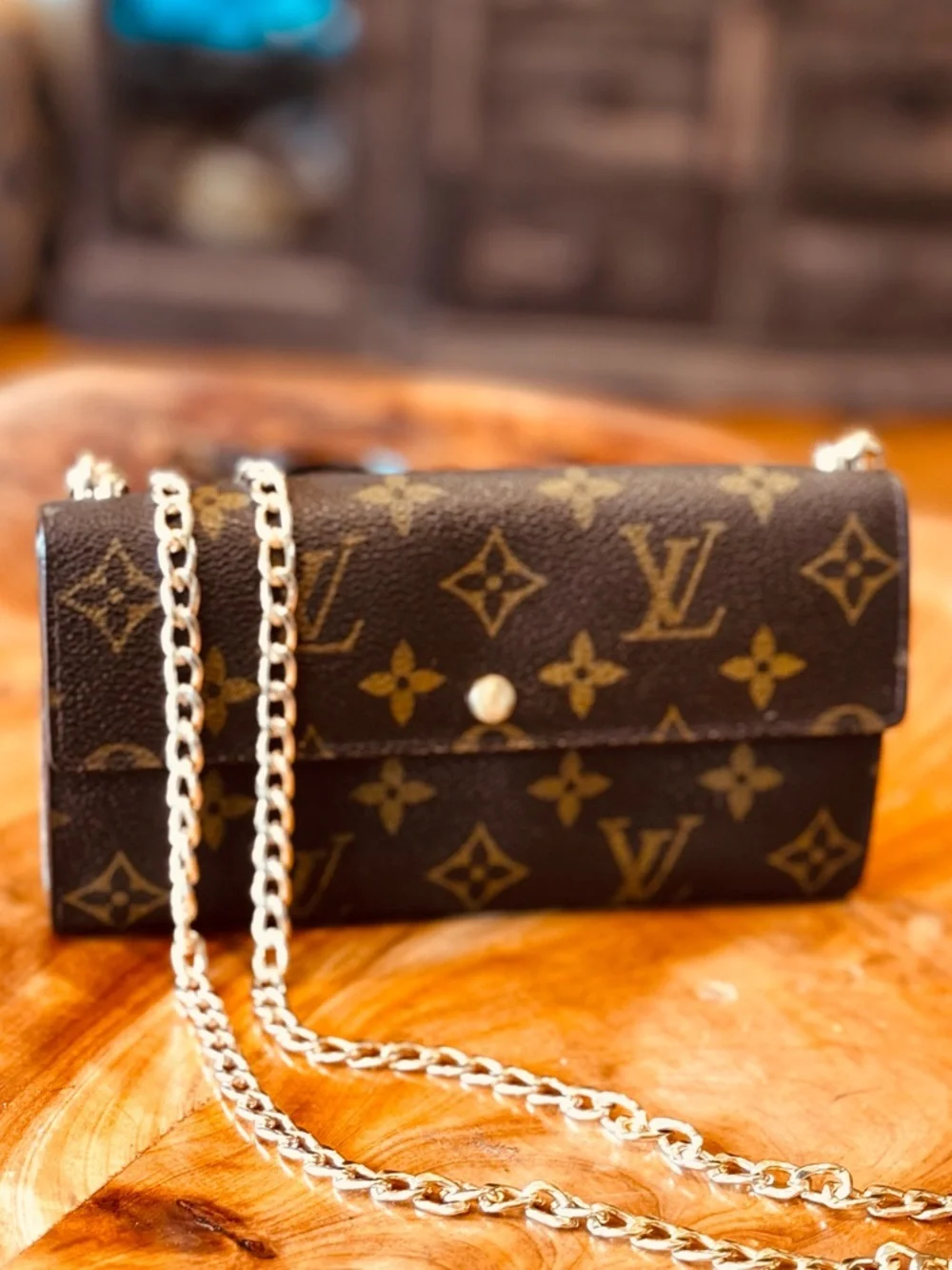 Louis Vuitton, beautiful vintage Sarah, long wallet, monogram, brown converted - Picture 3 of 14